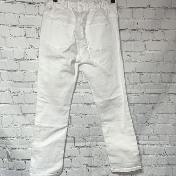 Old Navy White Jeans Adjustable Waist Size 14 - Picture 9 of 9